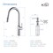 Kibi Hilo Single Handle Pull Down Kitchen Sink Faucet with Soap Dispenser C-KKF2008CH-KSD100CH - alternate 2